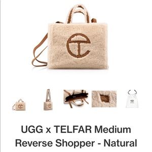 UGG x TELFAR medium reverse shopper in color natural